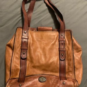 Large Fossil Leather Tote/Purse